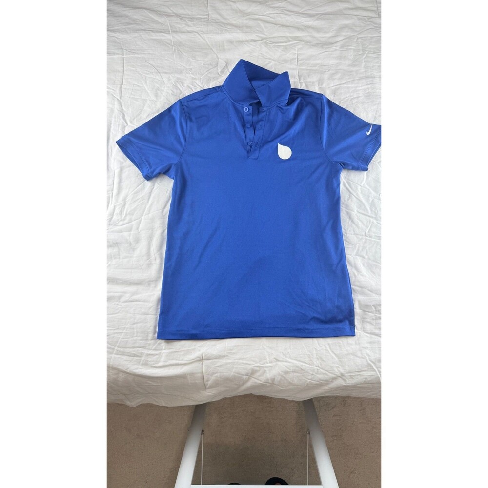 Nike Dri-Fit Golf Polo Men's Small Blue Smartwater Corporate Logo Shirt